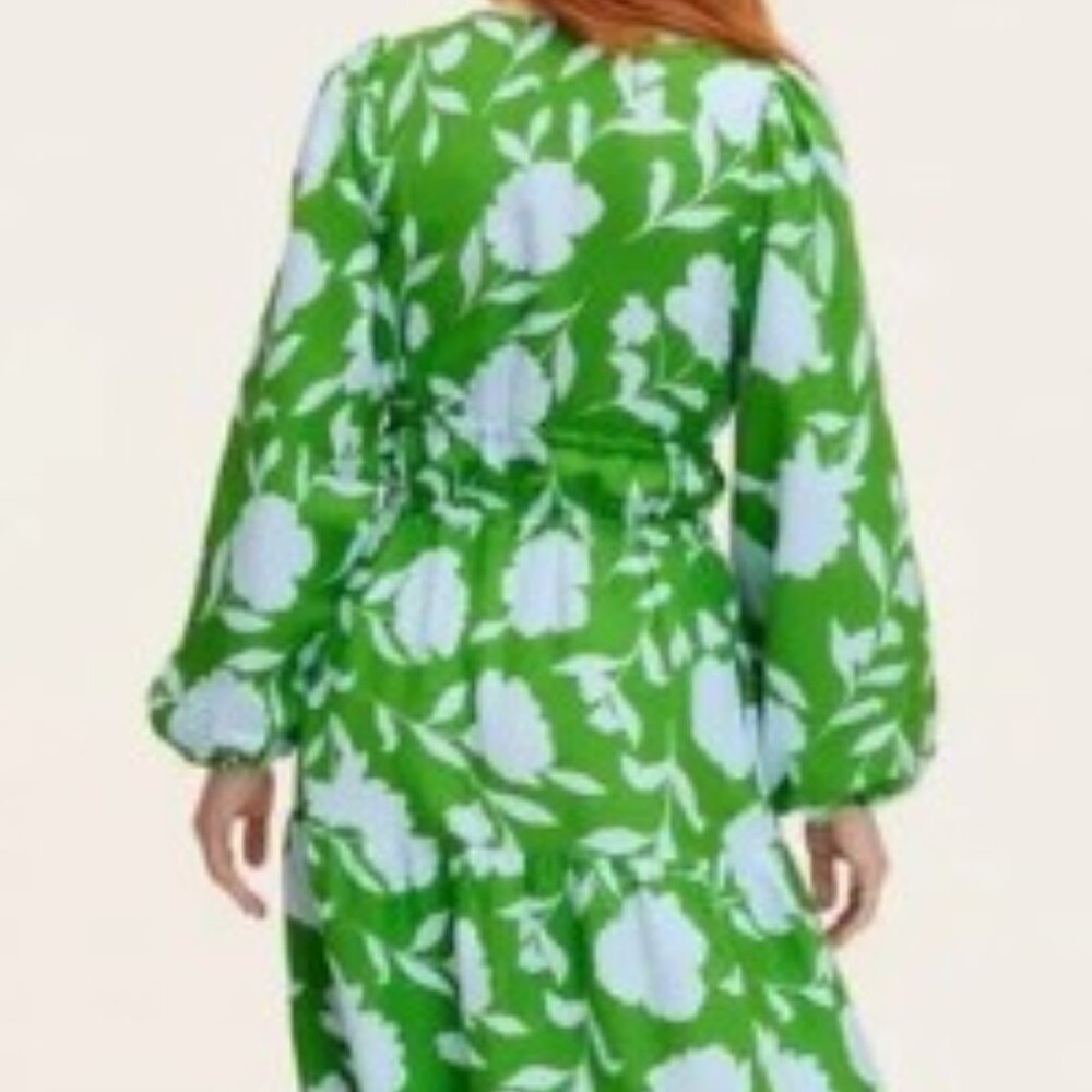 Kate Spade New York x Target Classic Rose Linen Long Sleeve Maxi Dress - NWT - Picture 2 of 2